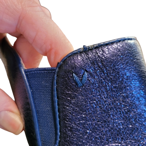 VIONIC Dakota navy metallic leather mules - 7.           J74 - Picture 4 of 8